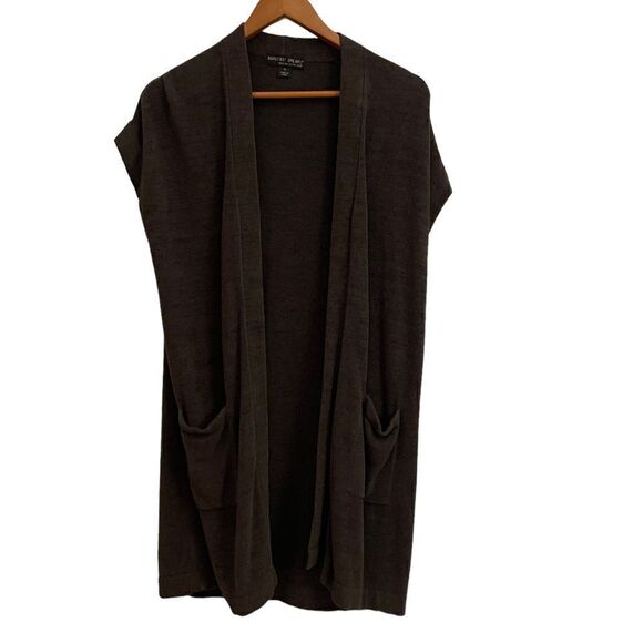 Barefoot Dreams Ultra Cozy Soft Drop Sleeve Grey Minimalist Everyday Cardigan M - Picture 1 of 7